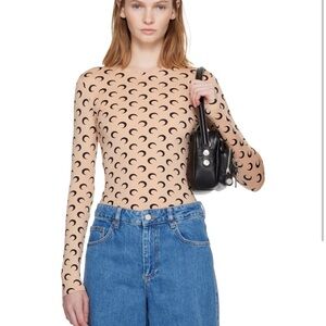 Women's Beige Patterned Top